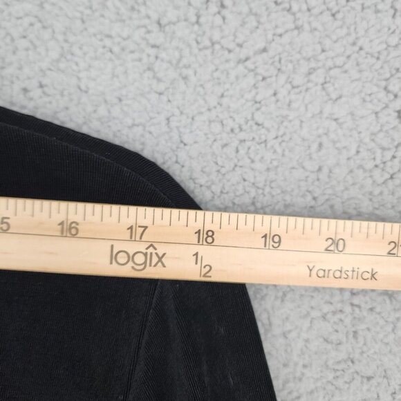 CHICO'S TRAVELERS Black Button Down Shirt Blouse Top Size 1 - Picture 4 of 11